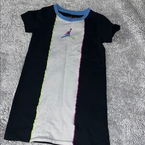 Jordan Black Dress with Multicolor Lettering
